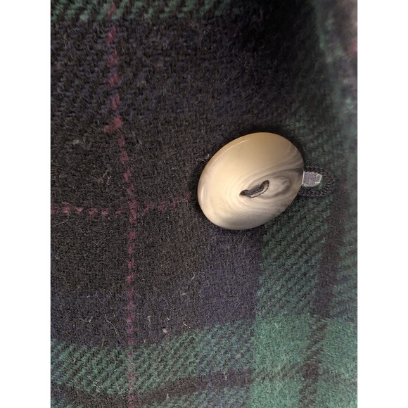 Sag Harbor Vintage 90's Wool Green Plaid Lined Blazer Velvet Collar Size Large - Picture 3 of 11